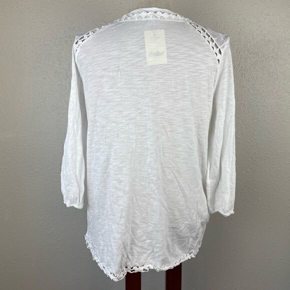 NWT Lucky Brand White Tunic Top Size M - Picture 4 of 6